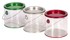 Colorful Clear Mini Pails